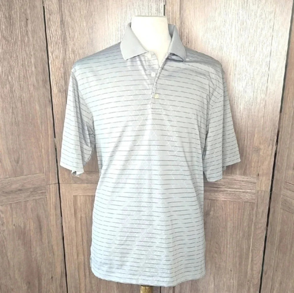 Bolle Men's Gray Striped Polo Shirt - Picture 7 of 7